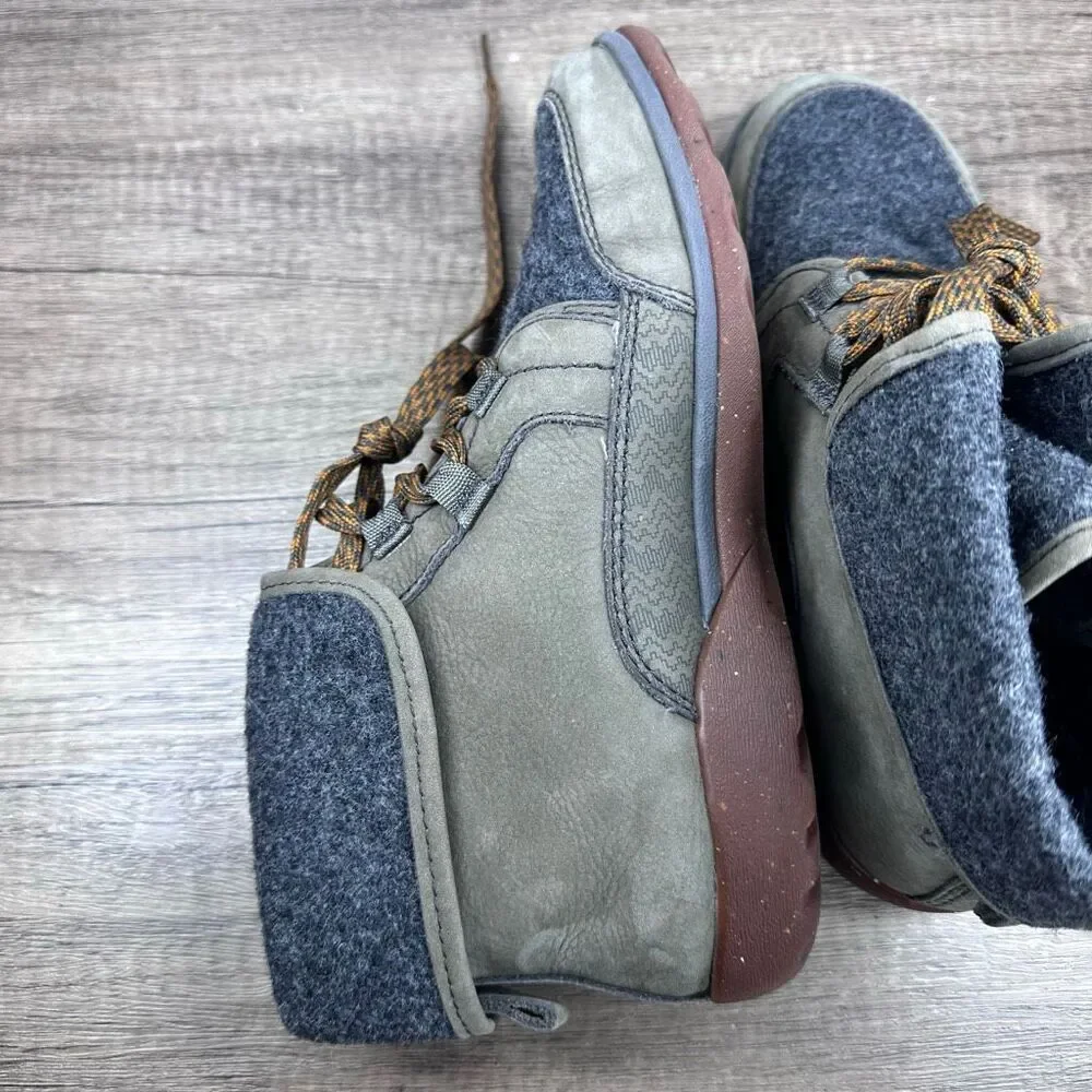 Chaco~Women's~Barbary Waterproof Castlerock Gray Lthr/Wool‎ HikingBoots~Sz 6.5